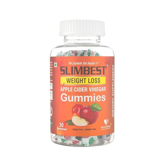 Healthbest Slimbest Apple Cider Vinegar Gummies for Adult | 30 Gummies (Pack of 3)