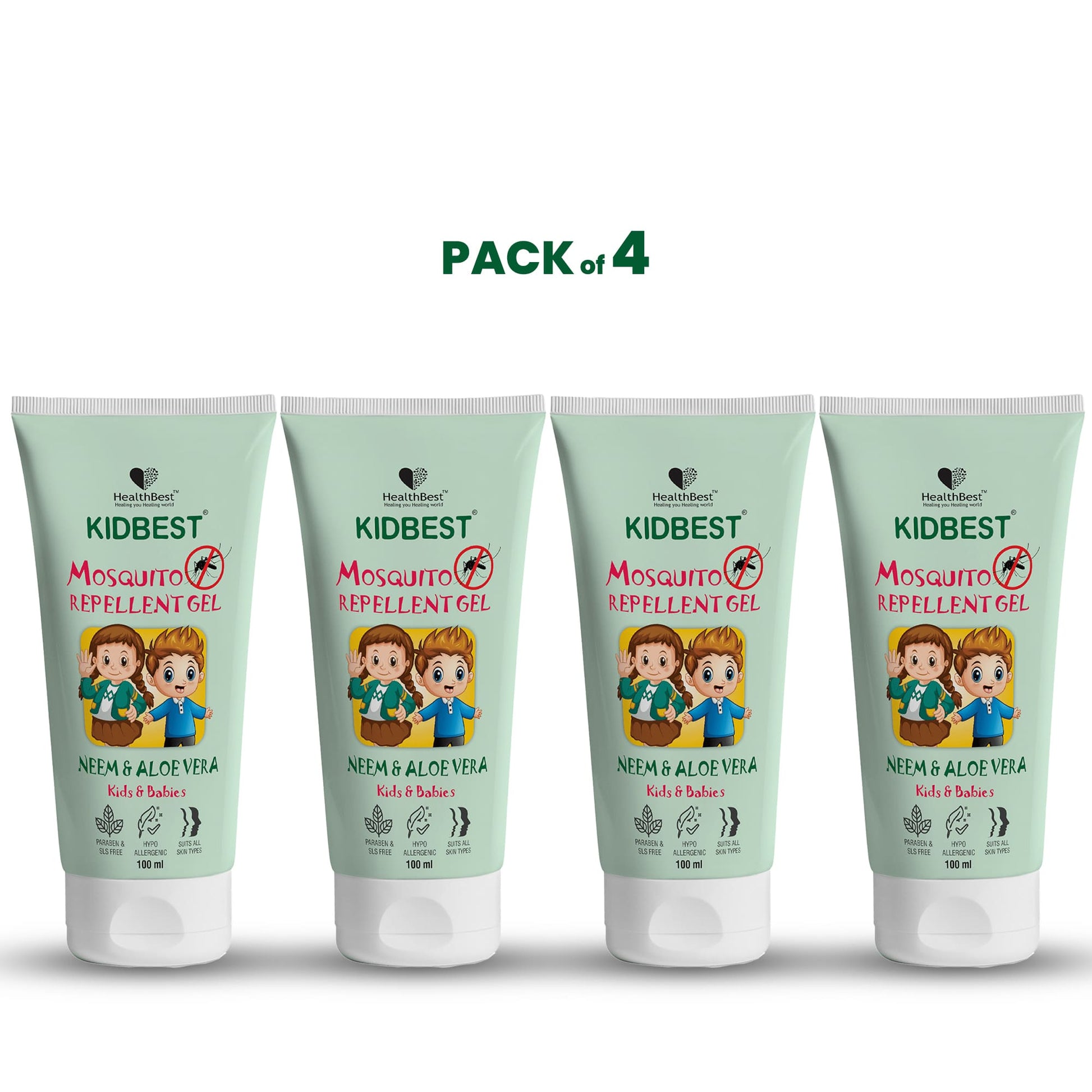 HealthBest Kids Mosquito Repellent Gel Pack of 4