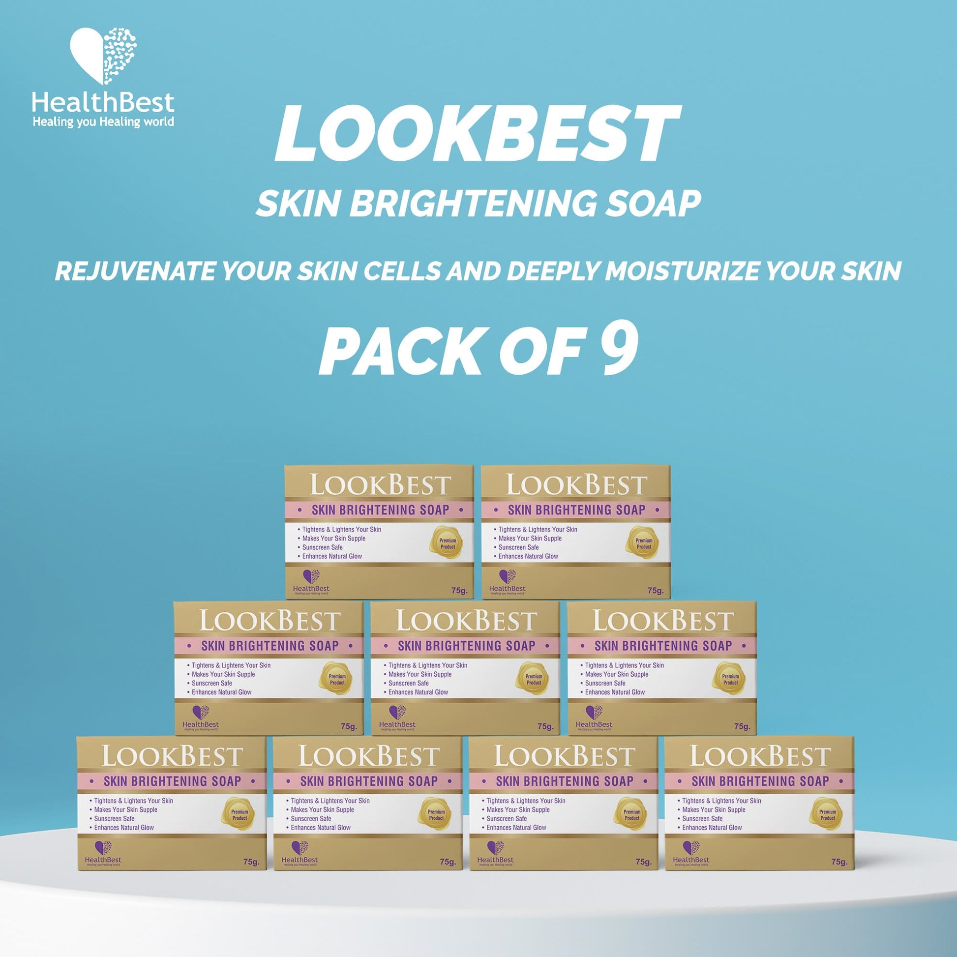 LookBest Skin Brightening Soap Pack of 9