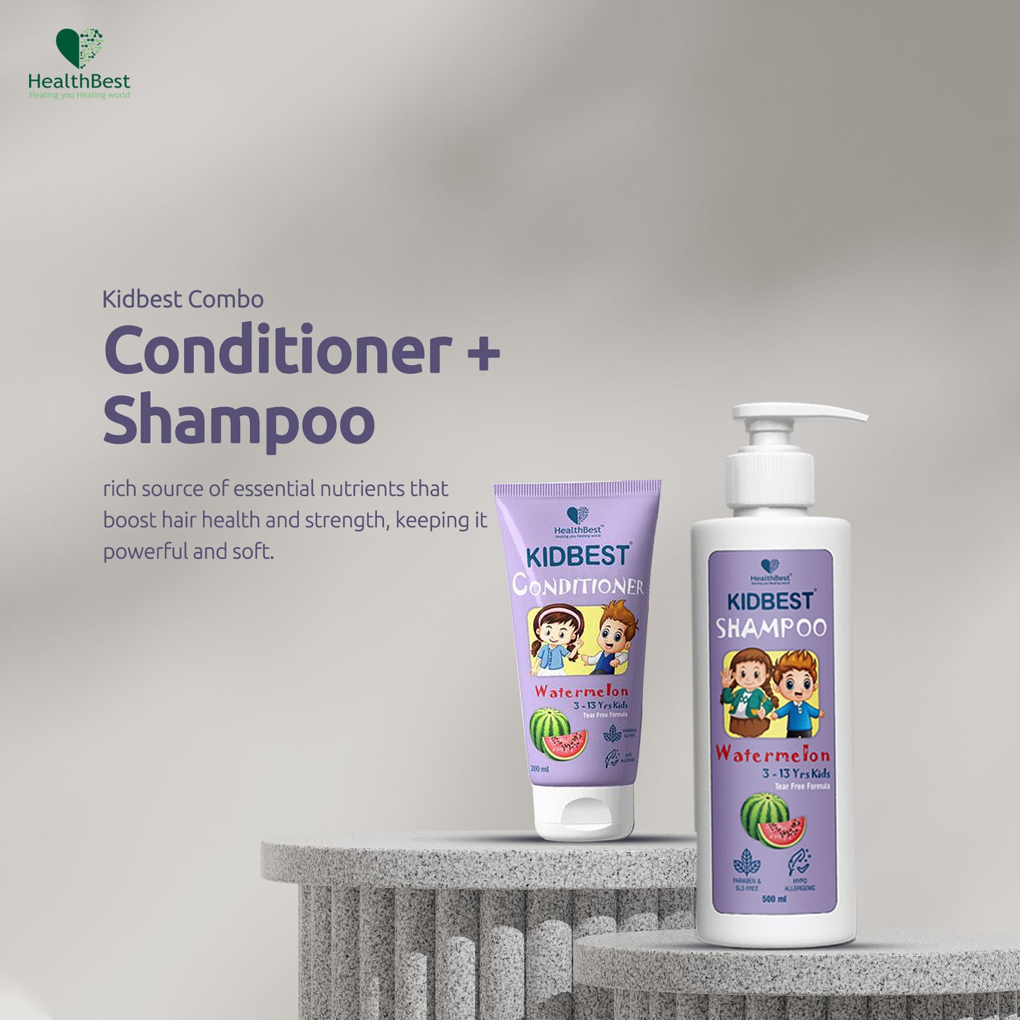 Kidbest Combo Conditioner and Shampoo for Kids