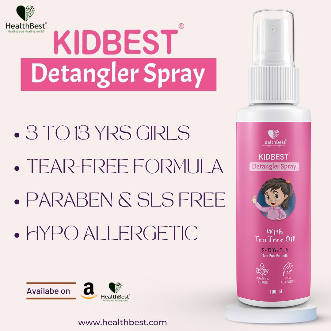 Detangler Spray For Kids Hair 3 to 13 Years Girls