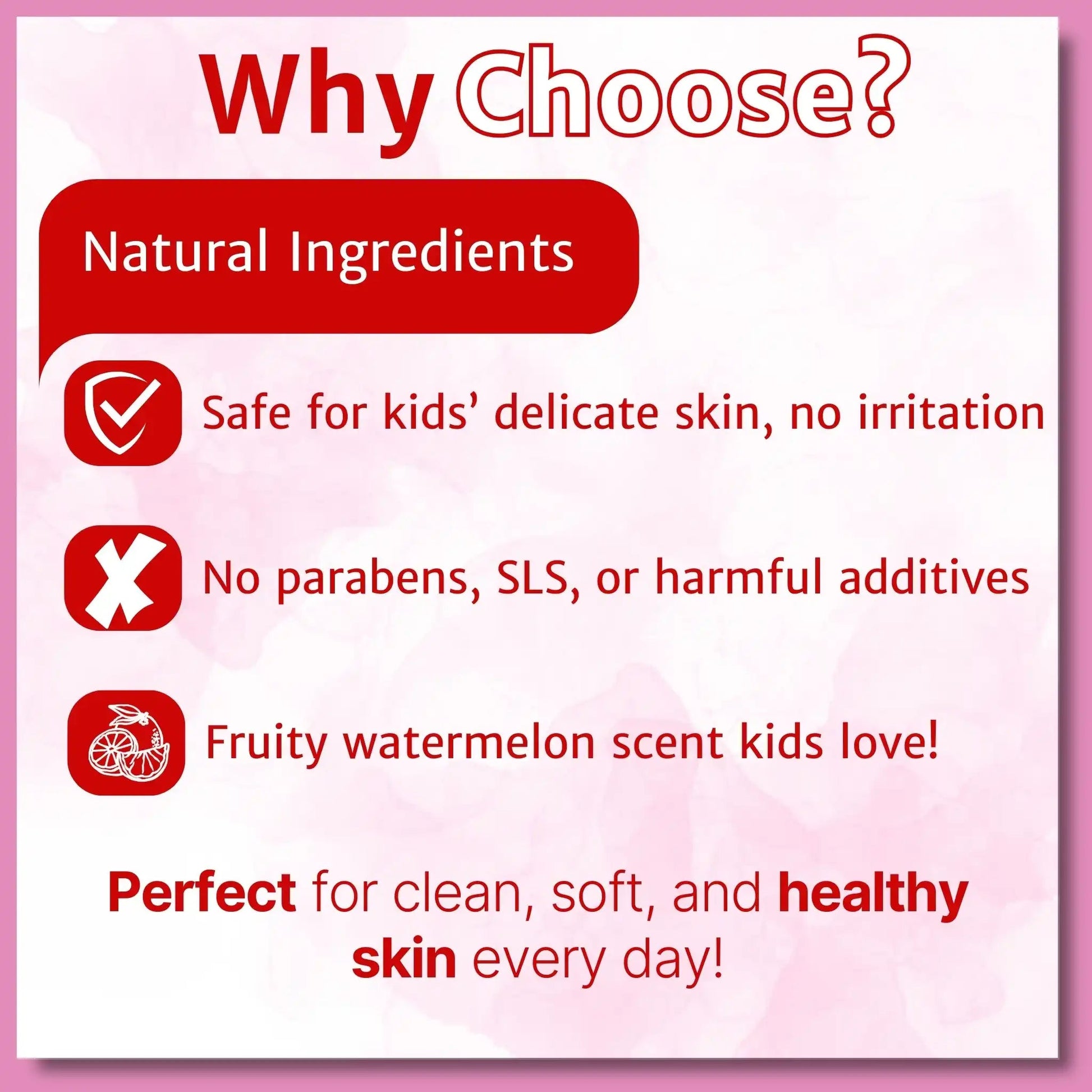 Kids Face Wash - 100 ml - Watermelon & Aloe Vera - HealthbestKid's Cosmetic