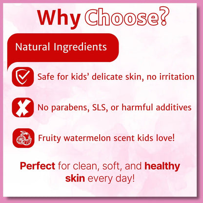 Kids Face Wash - 100 ml - Watermelon & Aloe Vera - HealthbestKid's Cosmetic