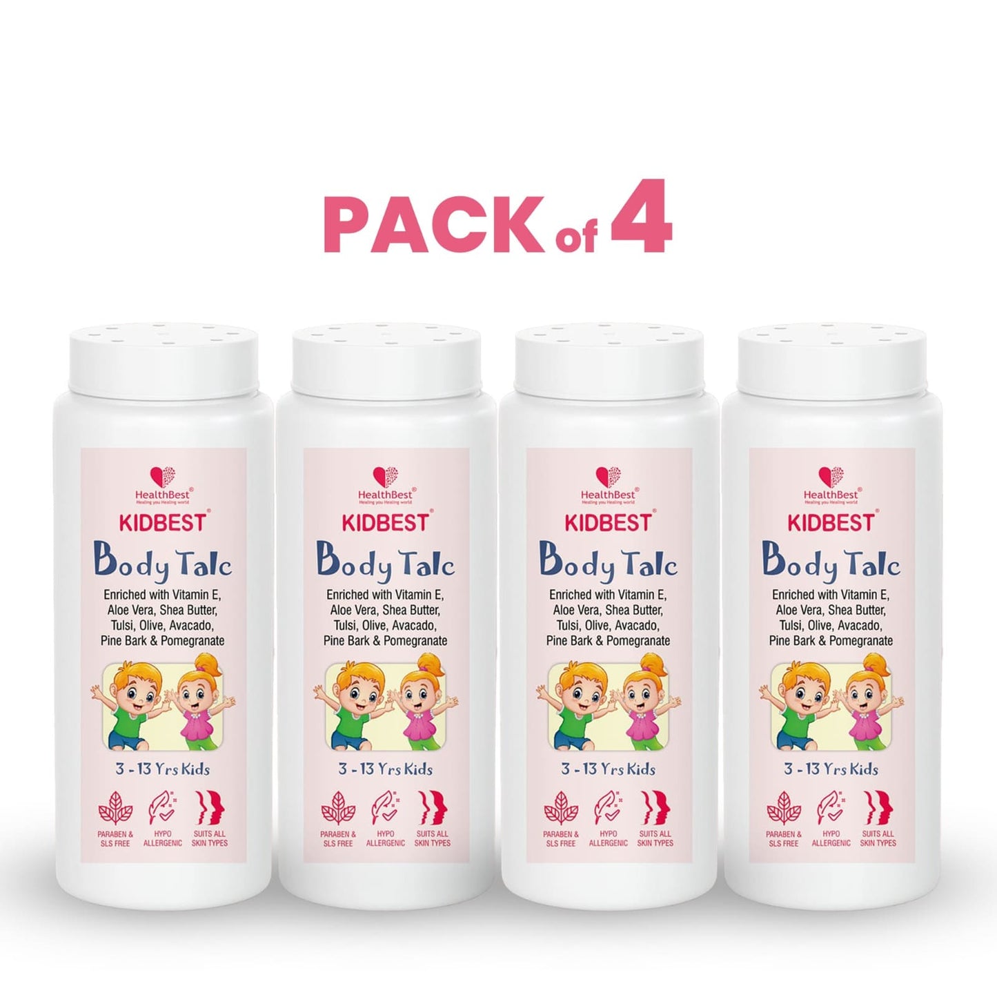 HealthBest Kidbest Body Talc Pack of 4